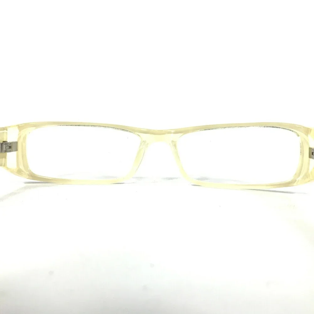 Byblos Eyeglasses Frames b386B 7539 Black Clear Rectangular Crystals 53-16-135